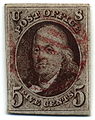 US 5c stamp of 1847